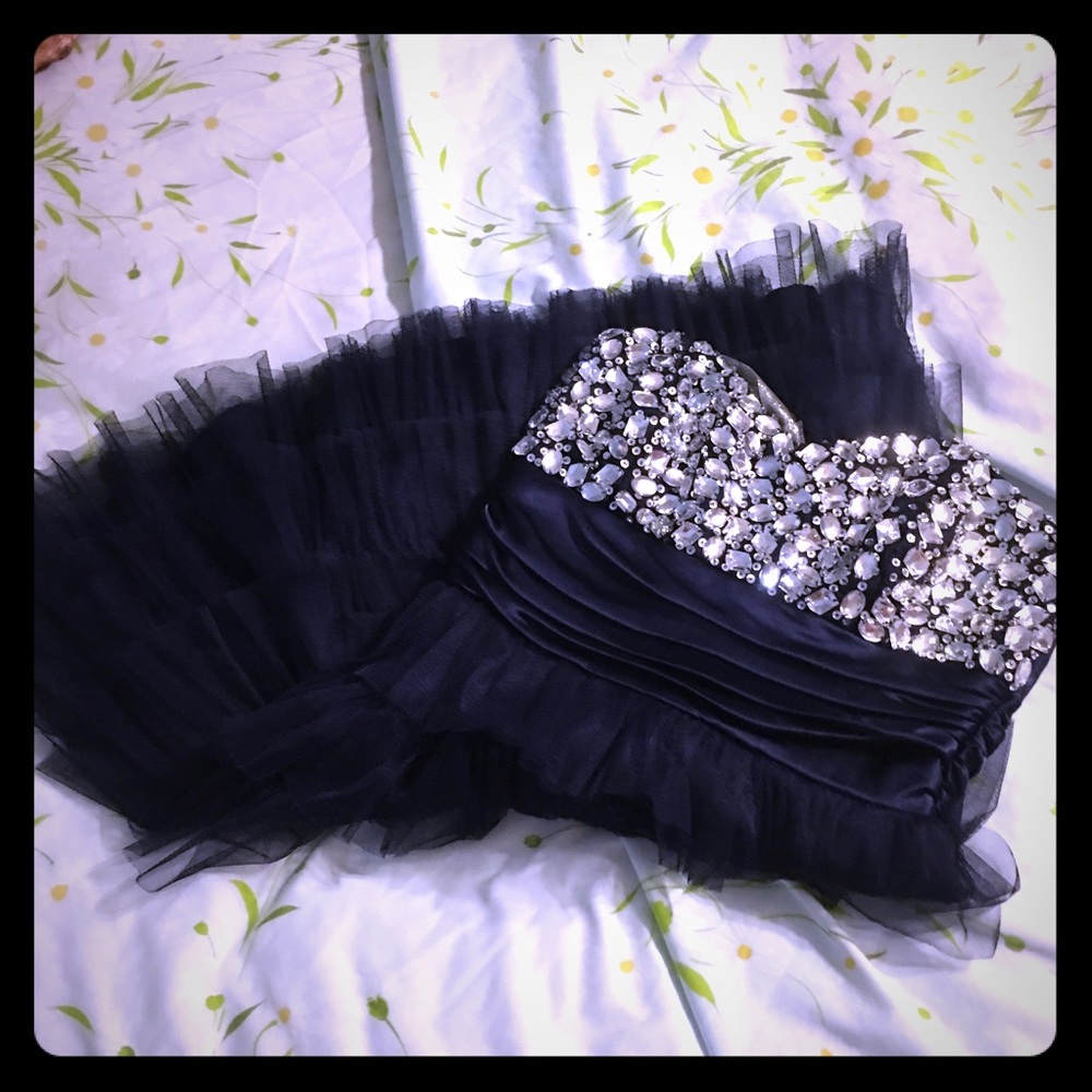 navy blue homecoming dress